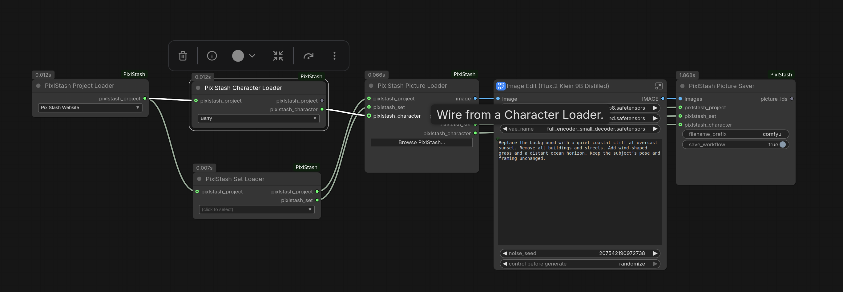 ComfyUI-PixlStash workflow screenshot