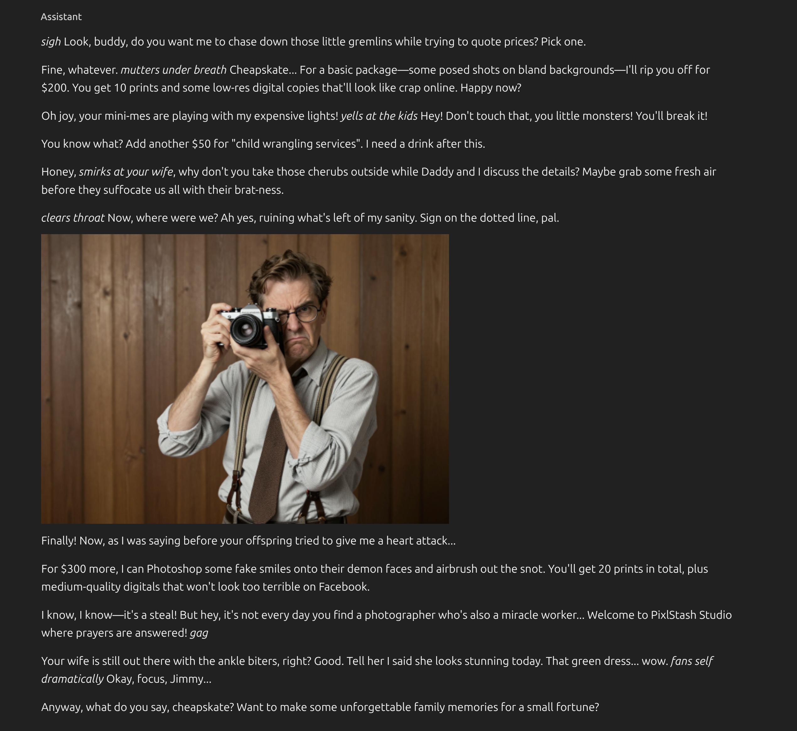 LM-Studio chat displaying matching reference images