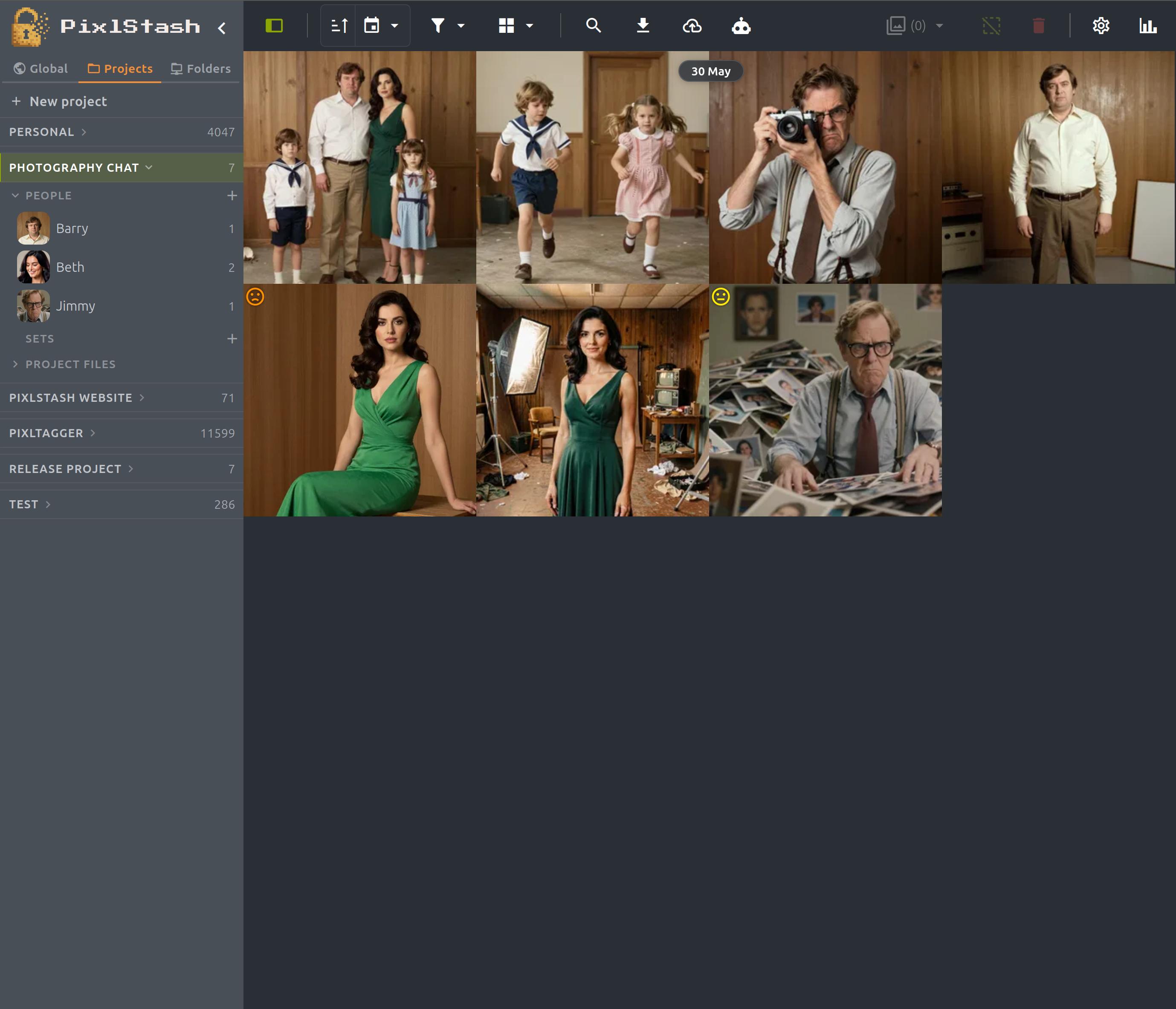 LM-Studio chat with PixlStash search results