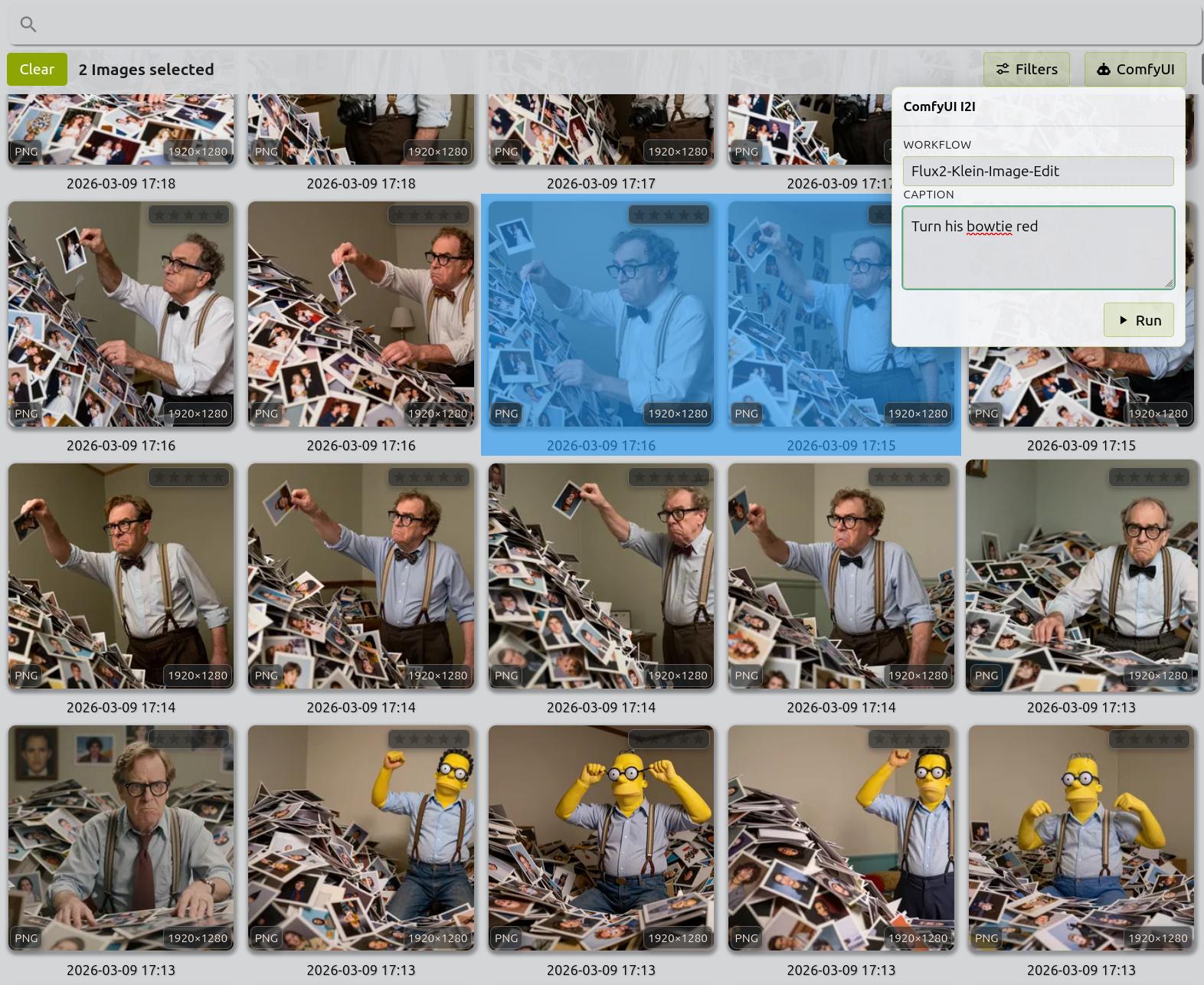 PixlStash ComfyUI integration view